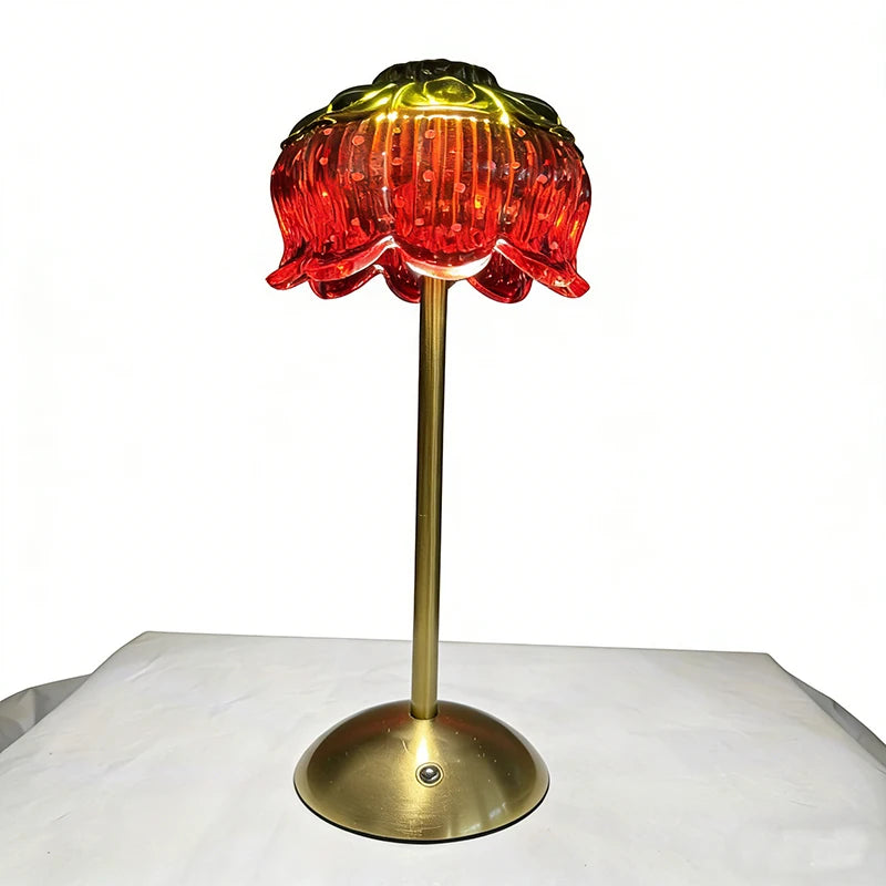 Glass Strawberry Lamp Touch Lamp / USB rechargeable glass decorative table lamp, ambient lamp, bedroom bedside lamp