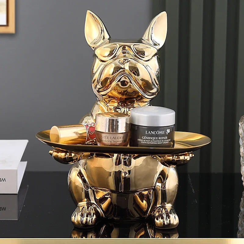 Golden Guardian Tray Sculpture