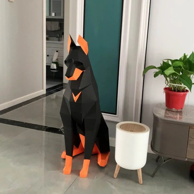 Doberman 3D Animal Sculpture