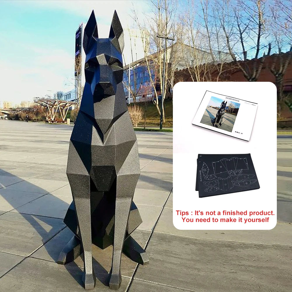 Doberman 3D Animal Sculpture