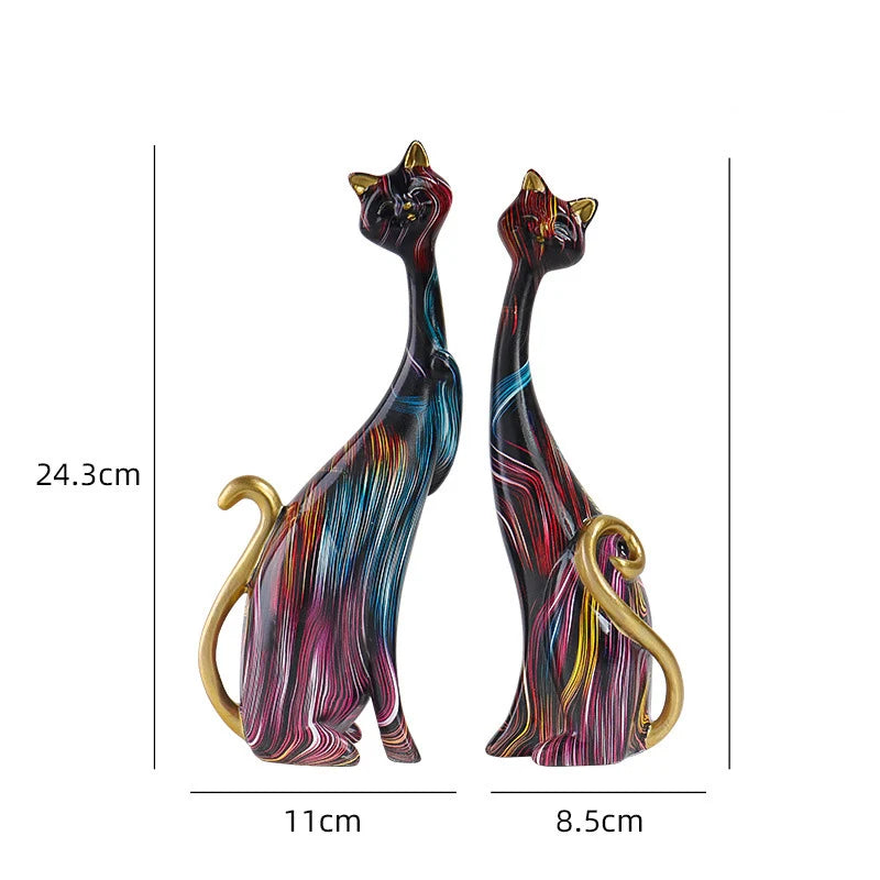 Nordic Abstract Cat Art Sculpture