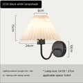 Nordic Retro Creative Wall Lamp Fan Shaped Pleated Design Suitable For Living Room Bedroom Bedside Indoor Home Decor Lighting
