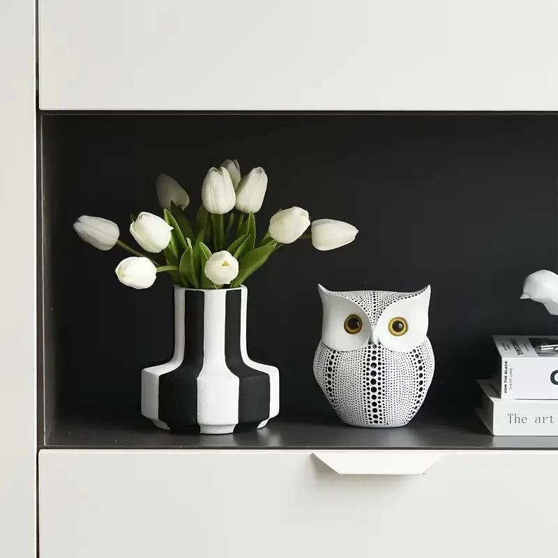 Monochrome Muse Stripe Vase