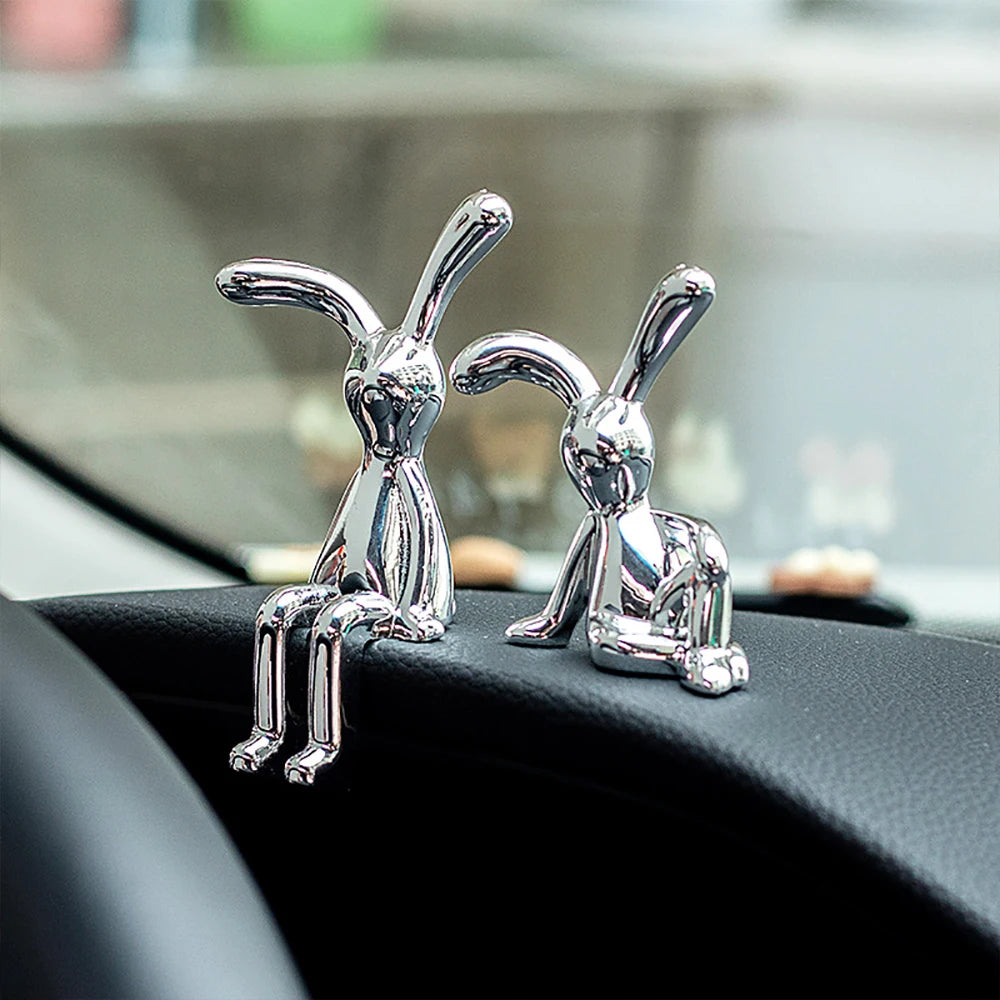 Whispering Bunny Duo Sculpture Set