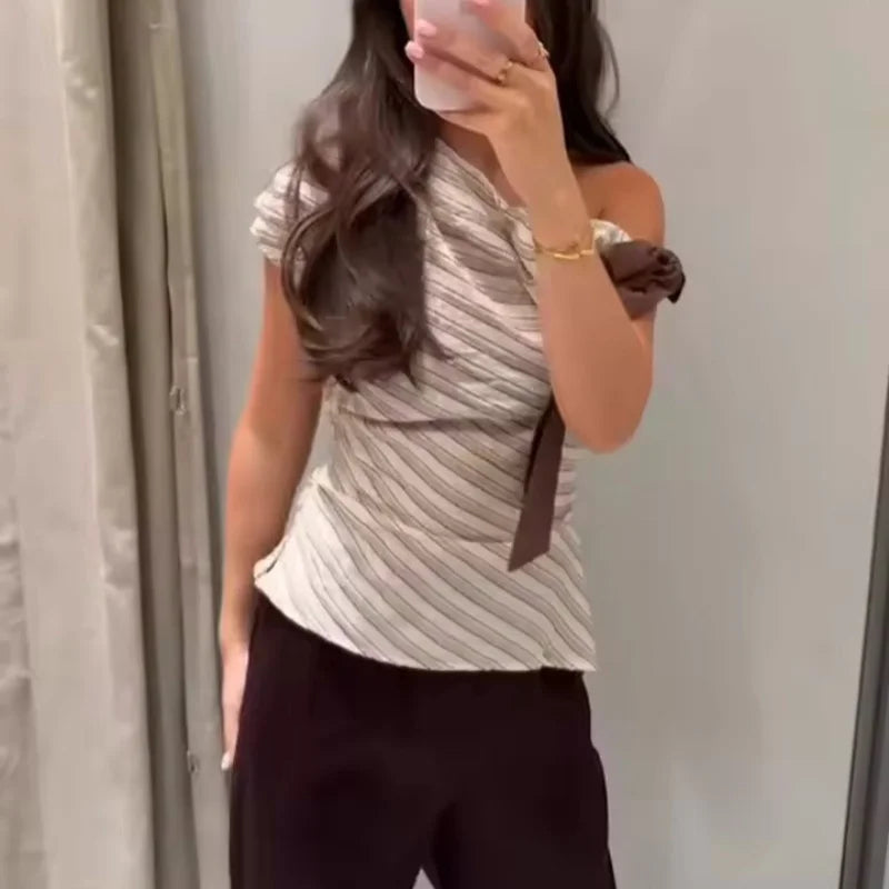 New striped bow top