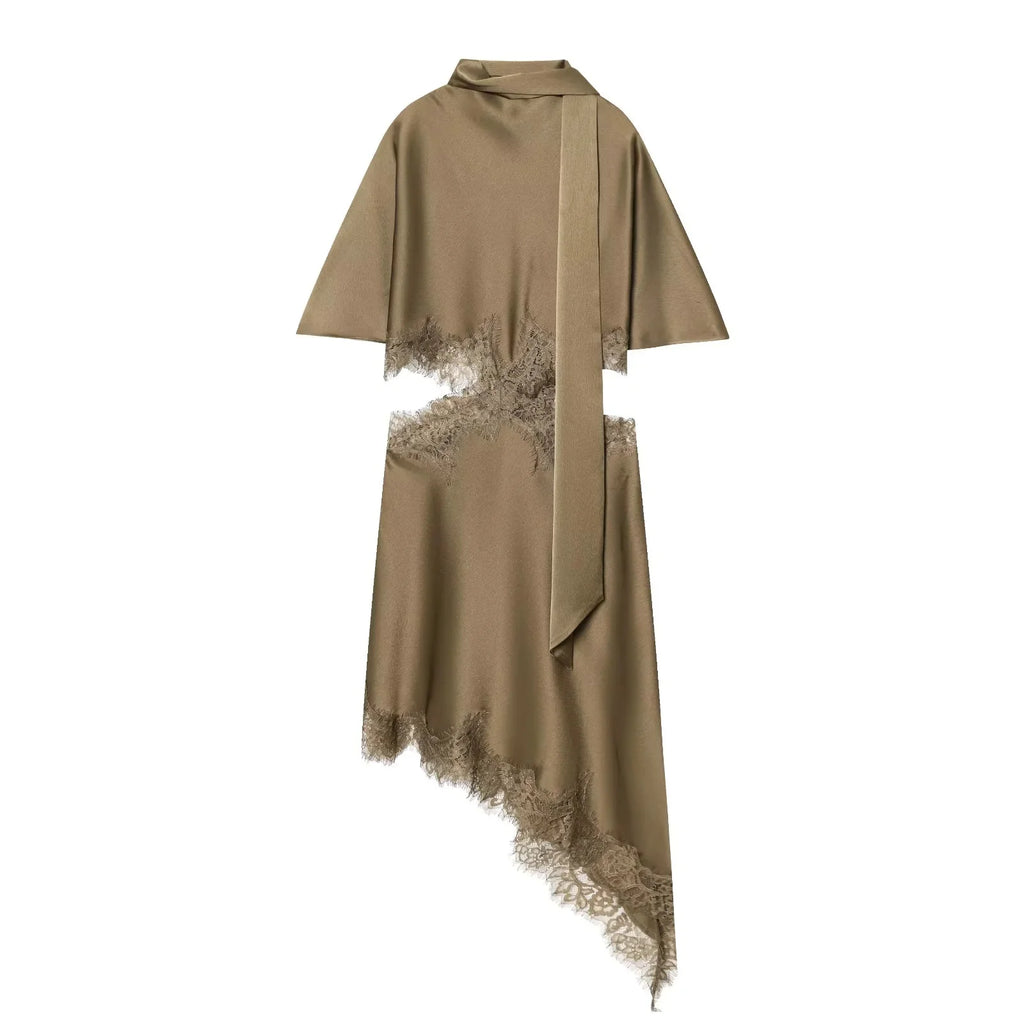 Scarf Collar Dress