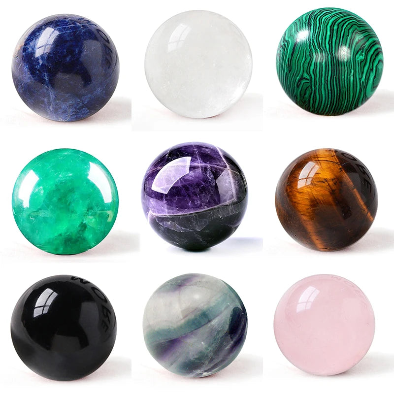 Natural Crystal Harmony Sphere Set