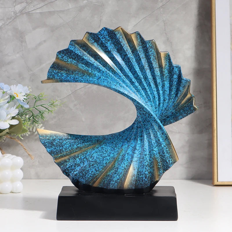 Golden Wave Elegance Sculpture