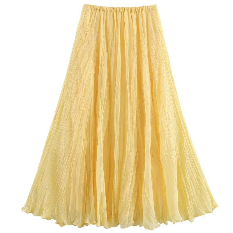 Soleil Pleated Midi Skirt