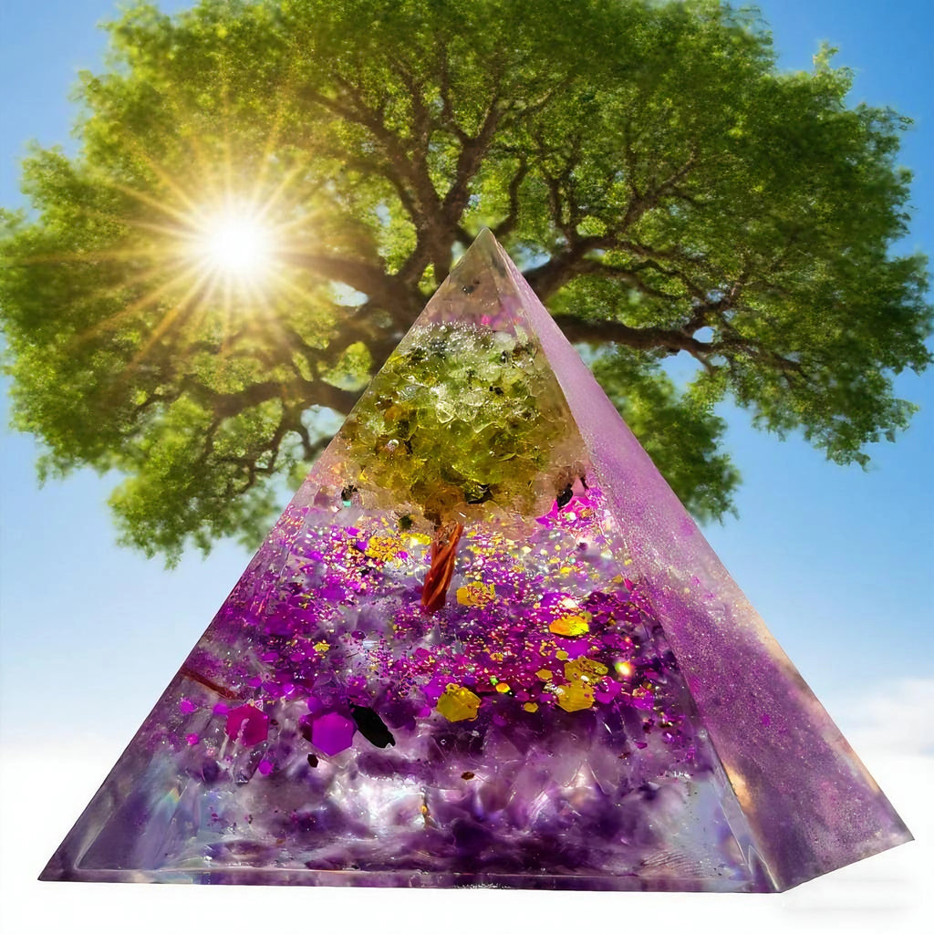 Amethyst Tree of Life Energy Pyramid