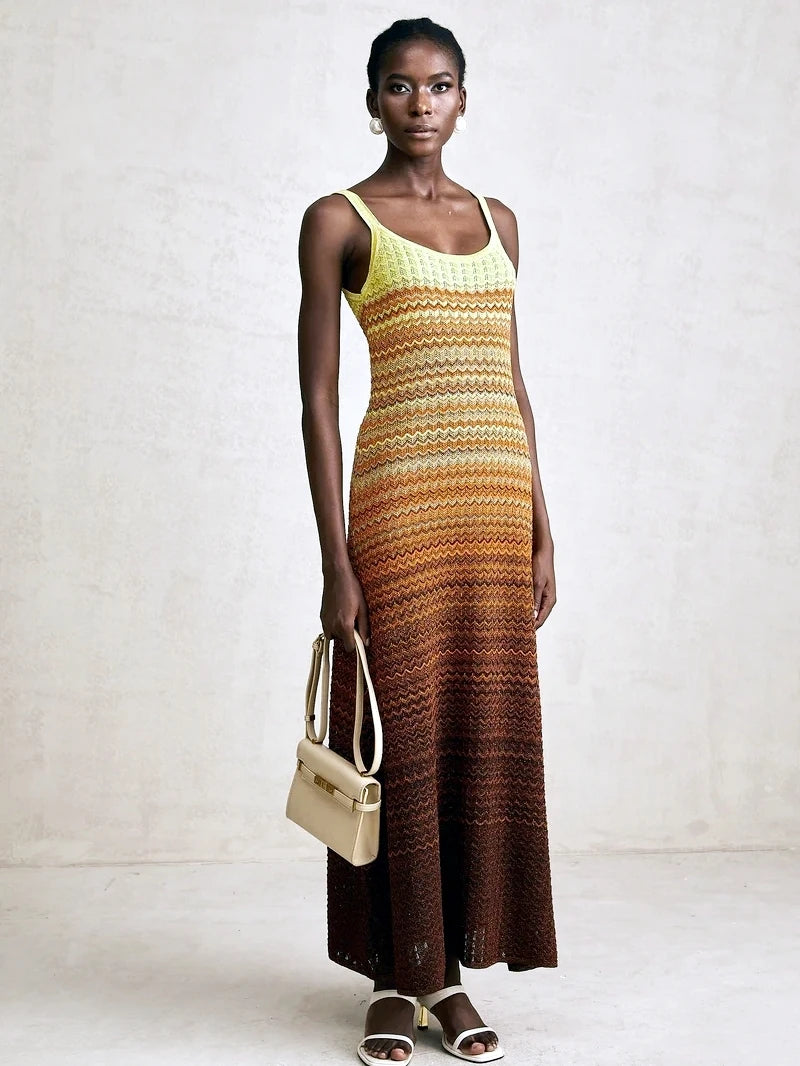 Golden Mirage Sequin Maxi Dress