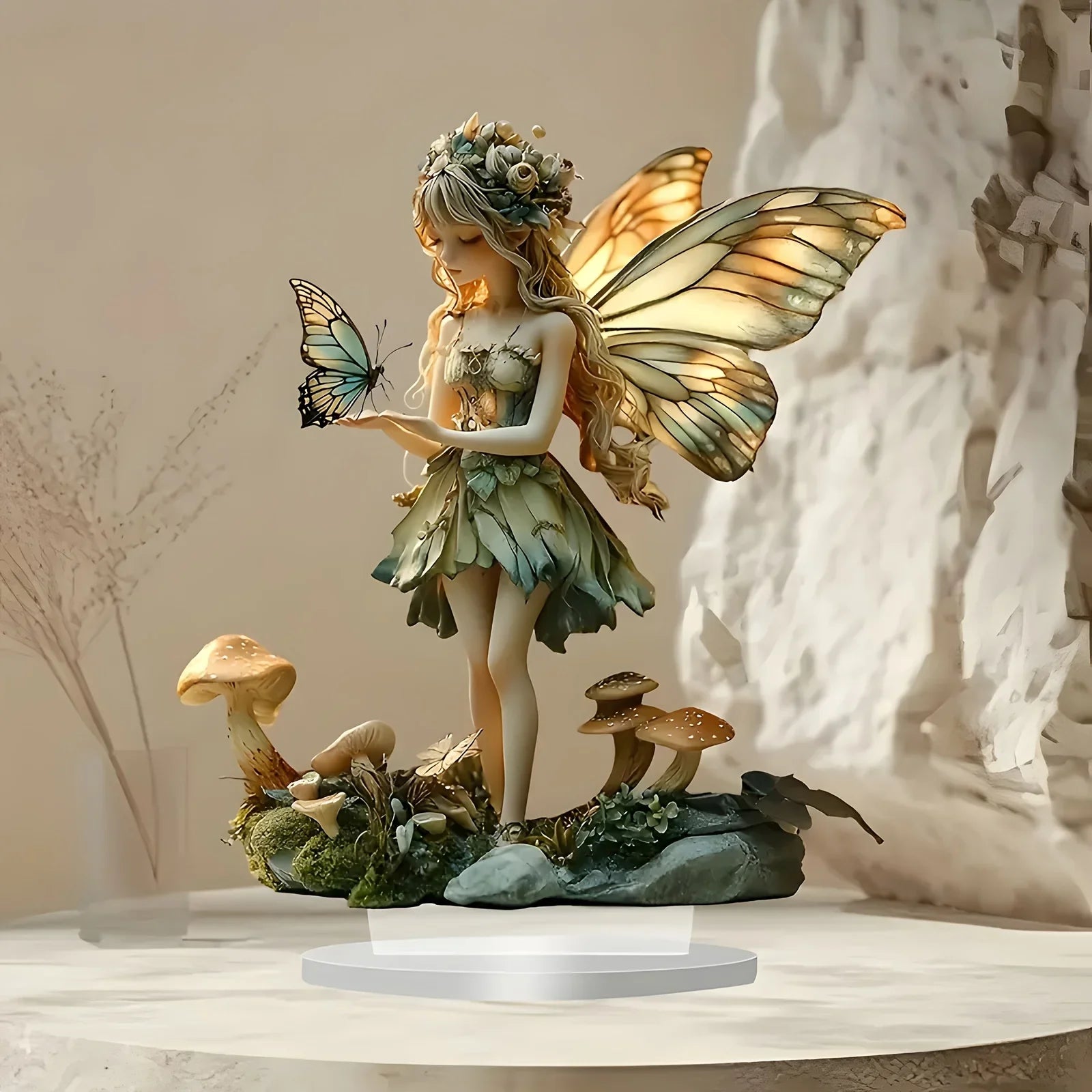 Boho Fairy Glow Desktop Figurine