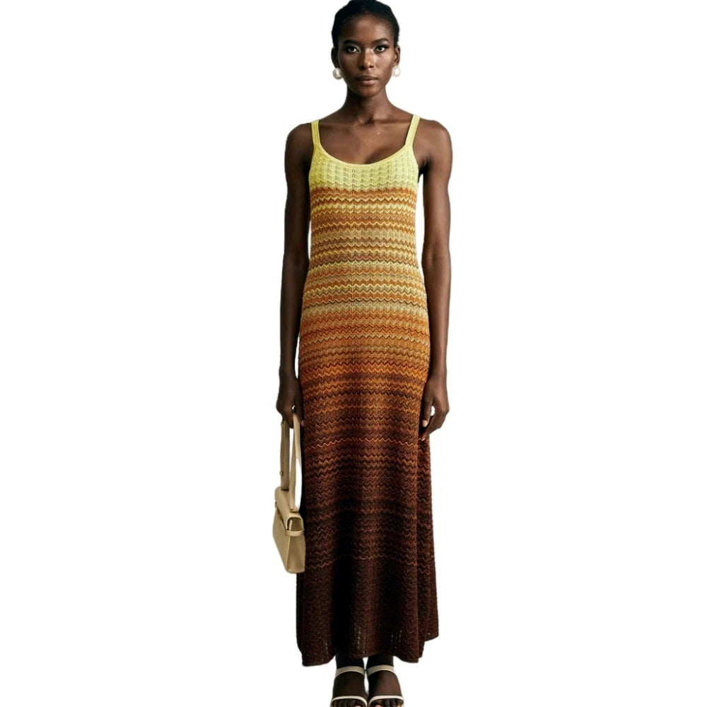 Golden Mirage Sequin Maxi Dress