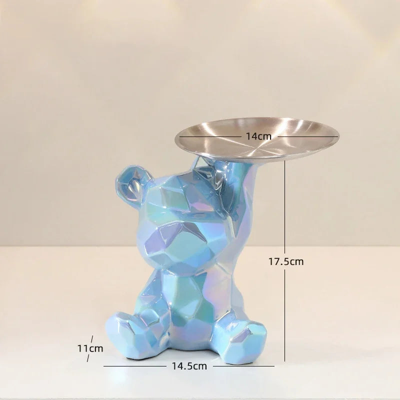 GeoBear Ceramic Storage Statue