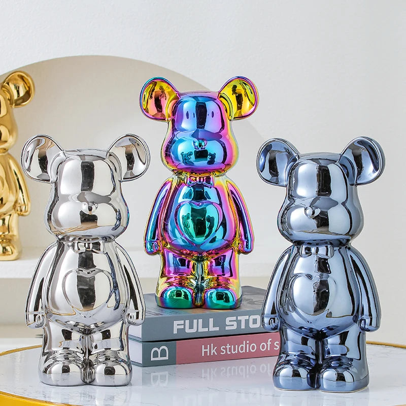 Aesthetic Bear brick Ceramic Staute