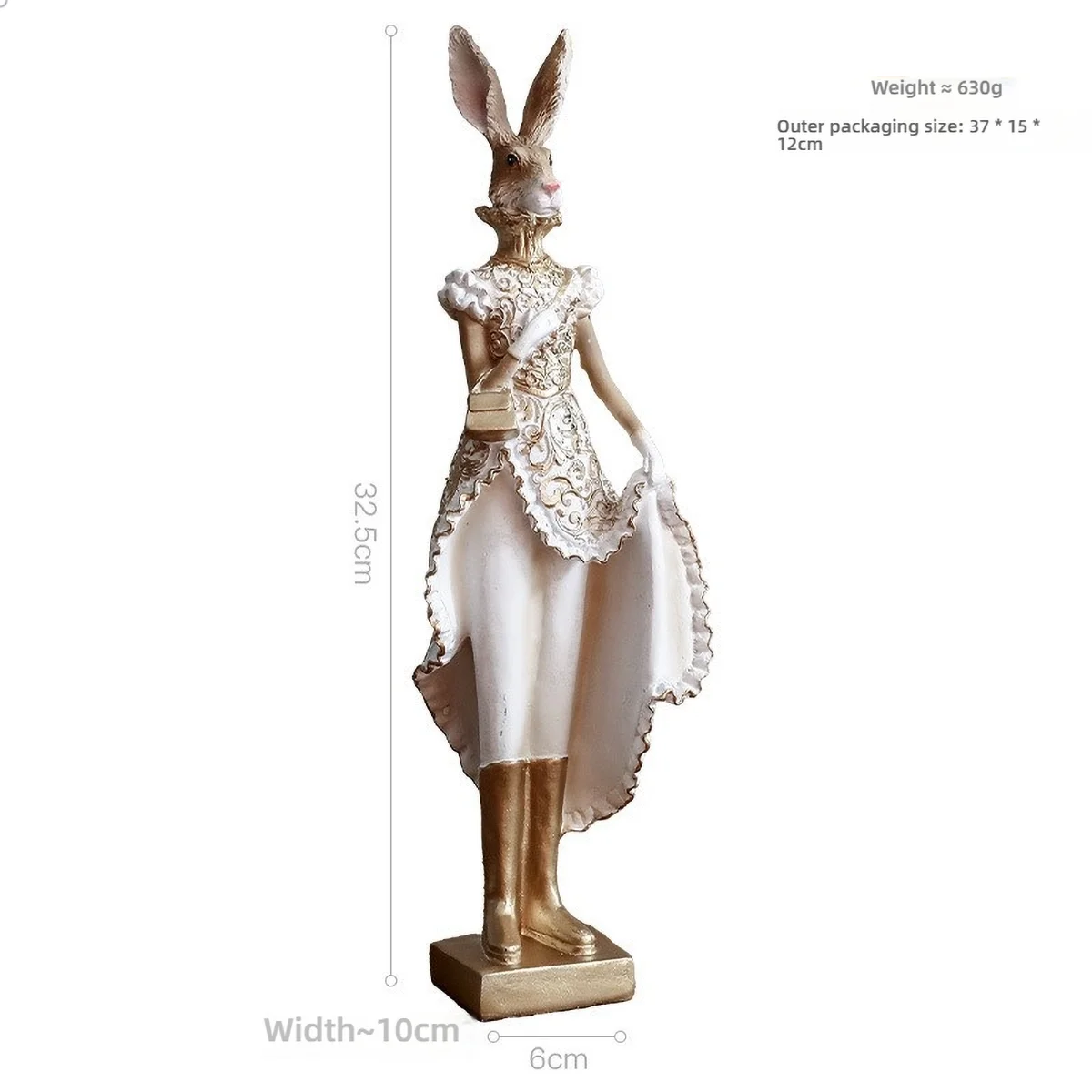 Golden Wonderland Rabbit Sculpture