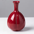 Crimson Arc Ceramic Vase