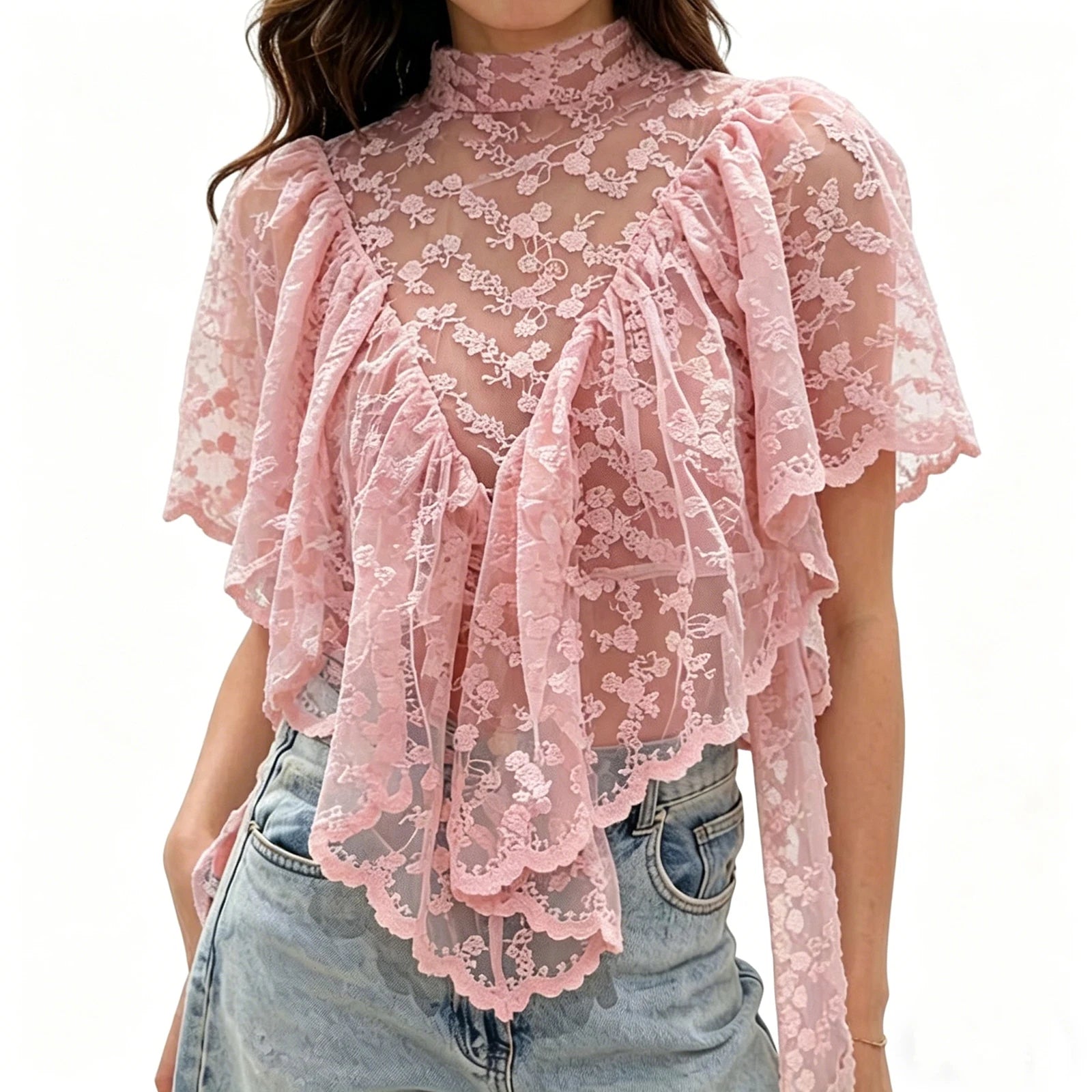 Luna Lace Flutter Top
