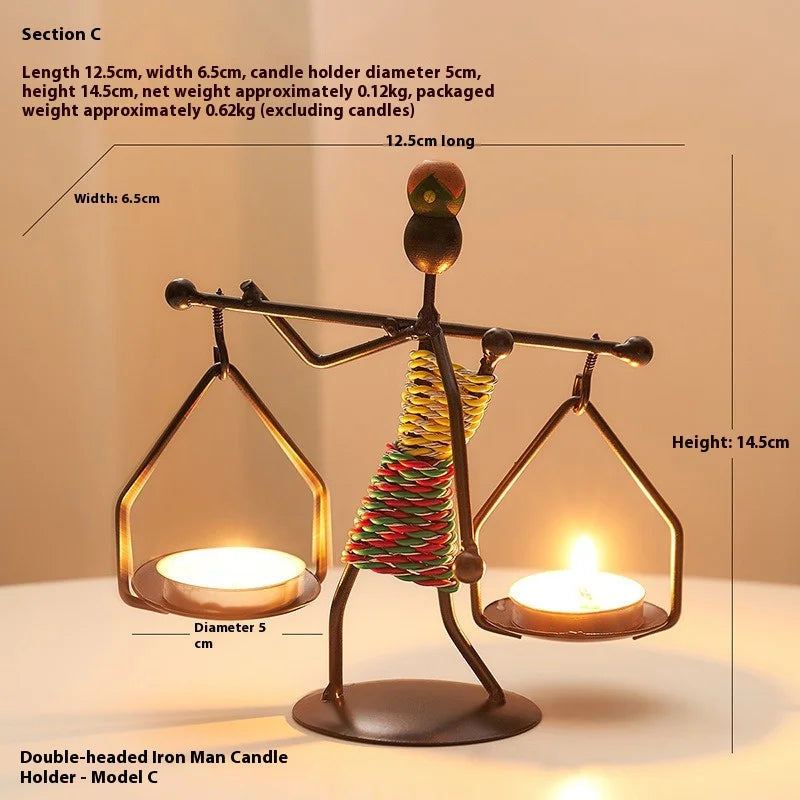 Golden Elegance Candle Holder