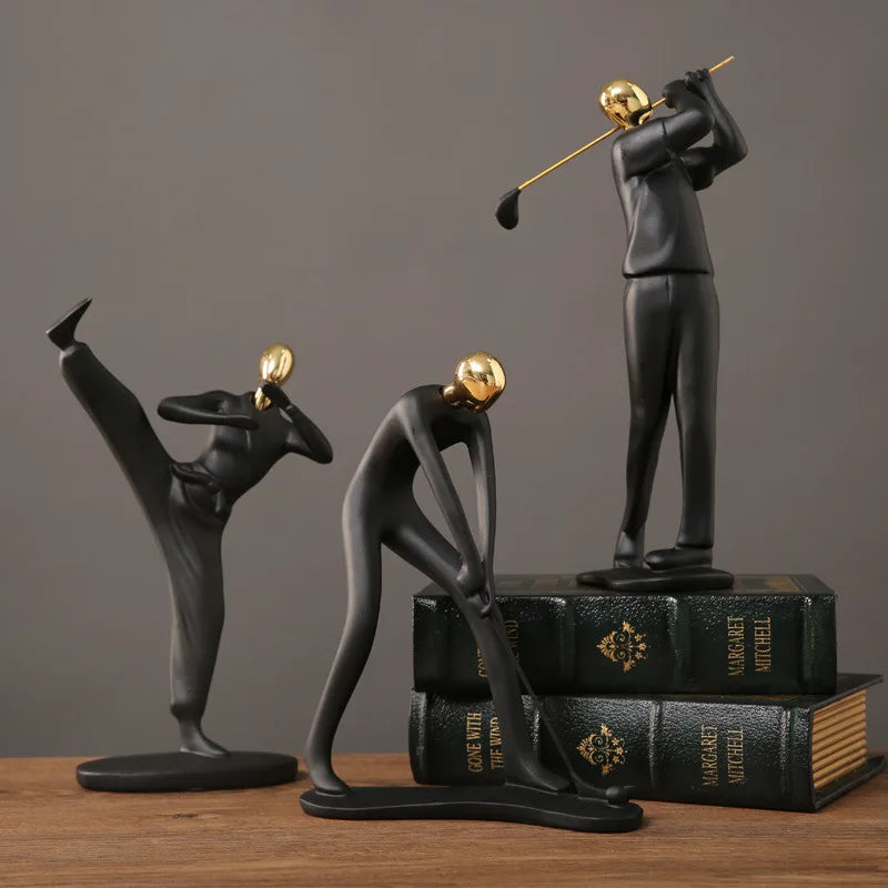 Athletic Grace Resin Sculpture Set