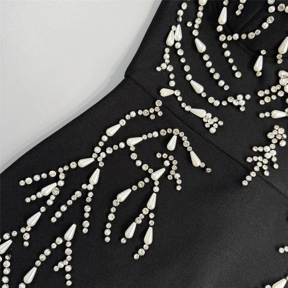 Midnight Crystal Bodycon Dress