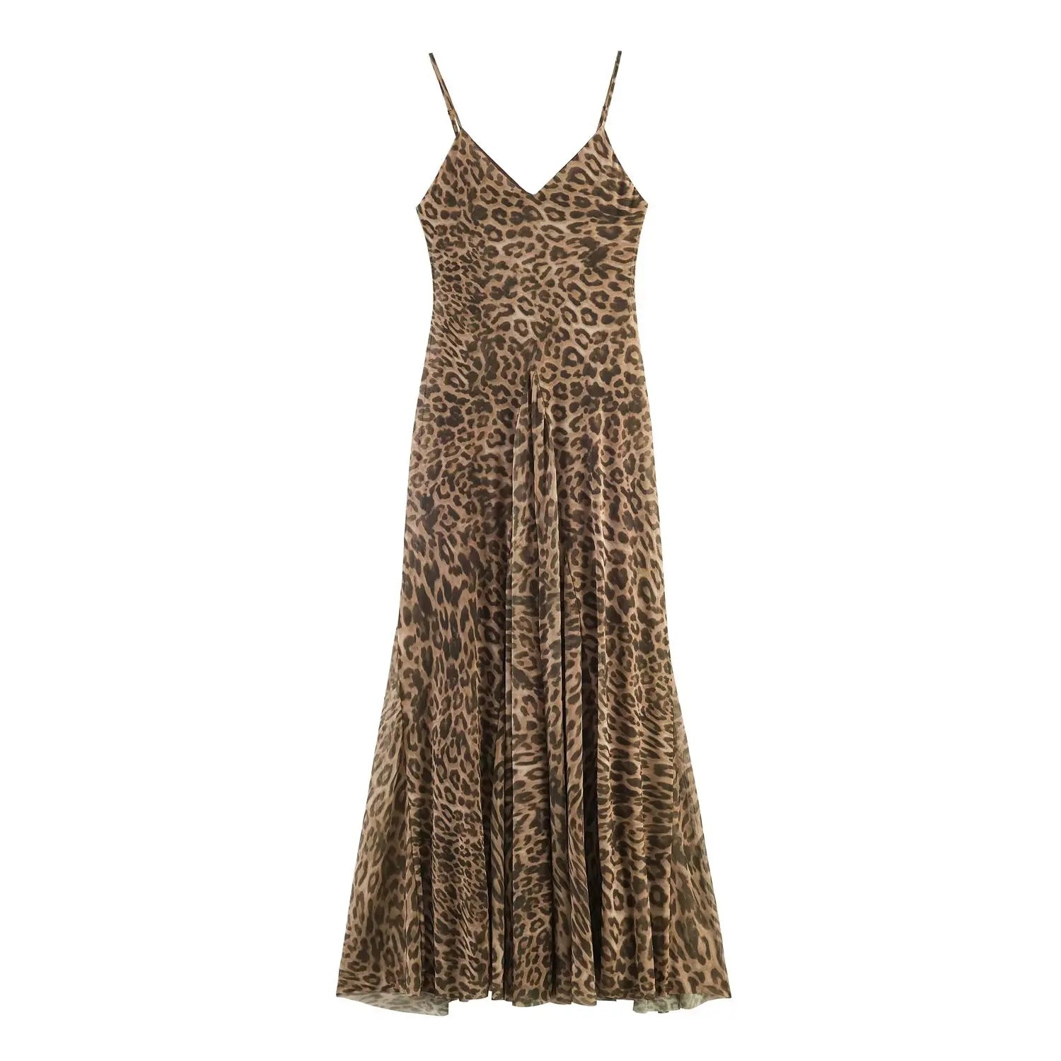 Vintage Leopard Print Sling Dress