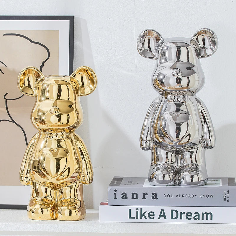 Aesthetic Bear brick Ceramic Staute