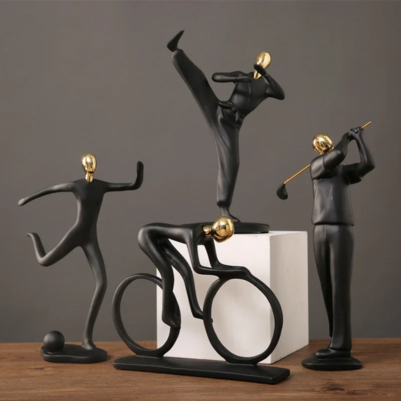 Athletic Grace Resin Sculpture Set