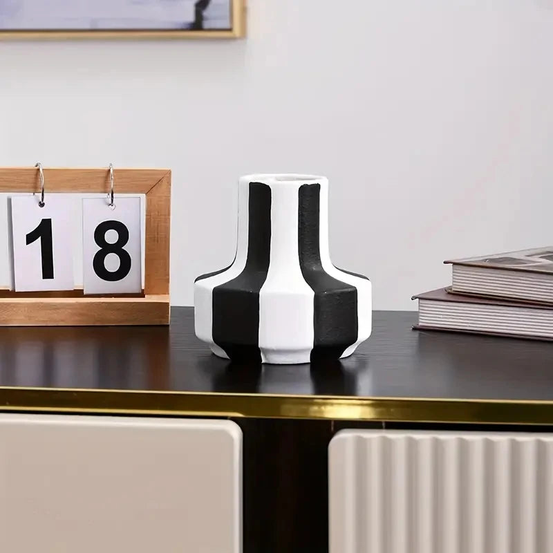 Monochrome Muse Stripe Vase