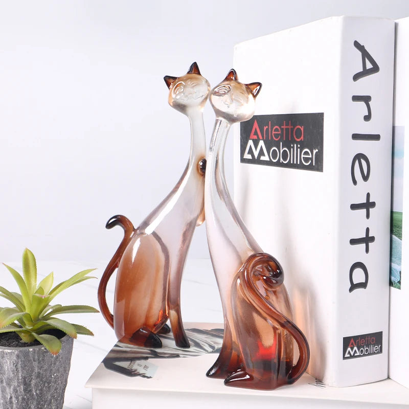 Crystal Whiskers Cat Sculpture