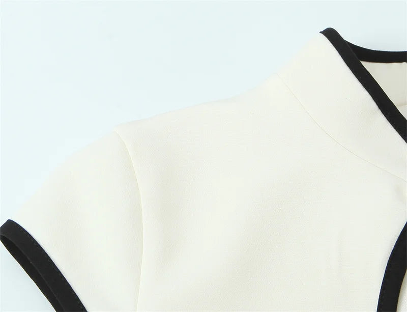 Ivory Bloom Qipao Mini Dress