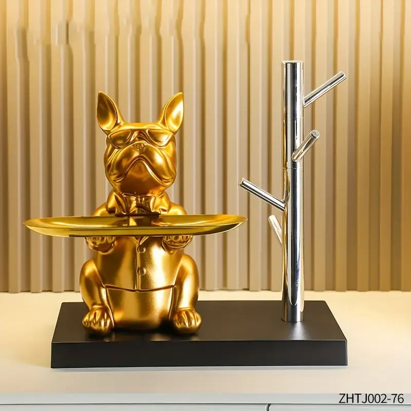 Golden Guardian Tray Sculpture