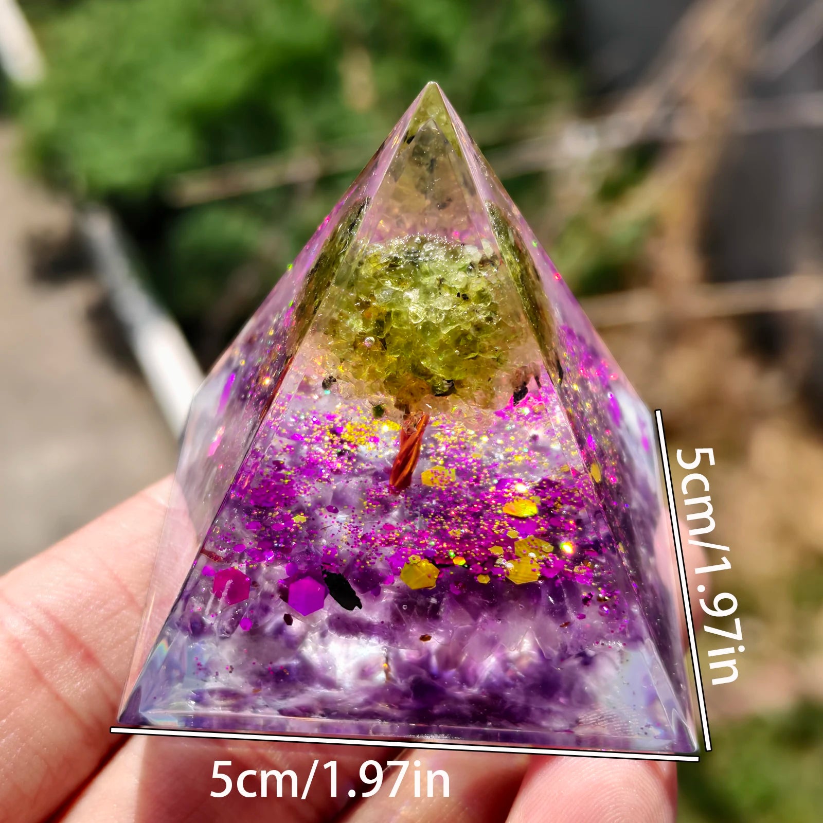 Amethyst Tree of Life Energy Pyramid