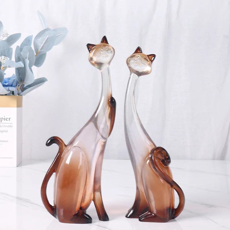 Crystal Whiskers Cat Sculpture