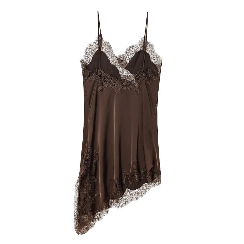 Luna Lace Satin Mini Dress