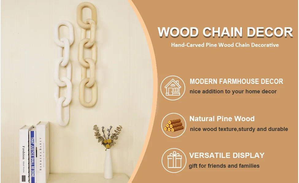 Nordic Harmony Wooden Chain Sculpture