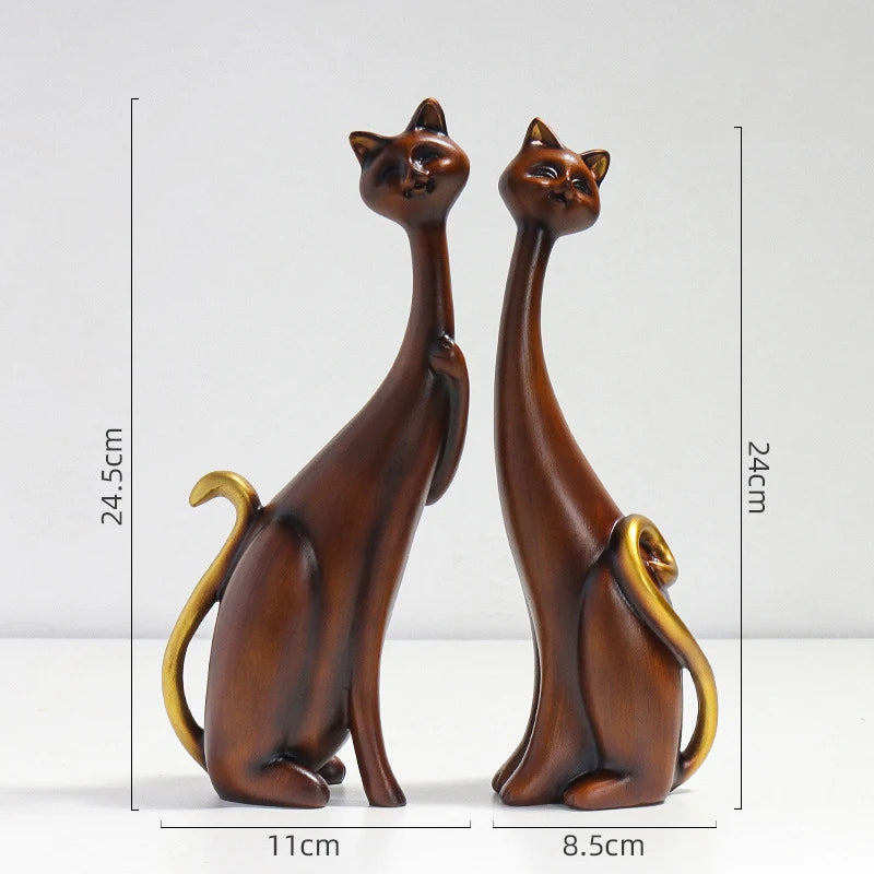 Nordic Abstract Cat Art Sculpture