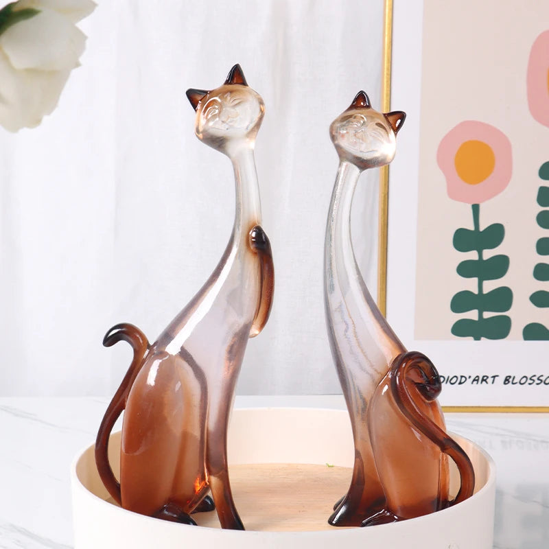 Crystal Whiskers Cat Sculpture