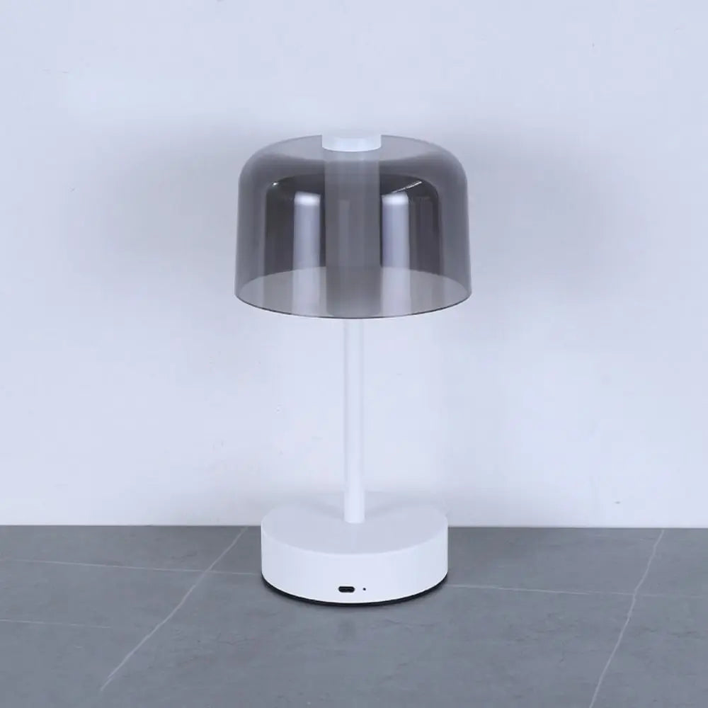 Wireless Metal Retro LED Table Lamp Touch Sensor Dimmable USB Rechargeable Cordless Reading Night Light for Home Bedroom Decor