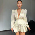 Elegant Printed Women's Dress Full Sleeve