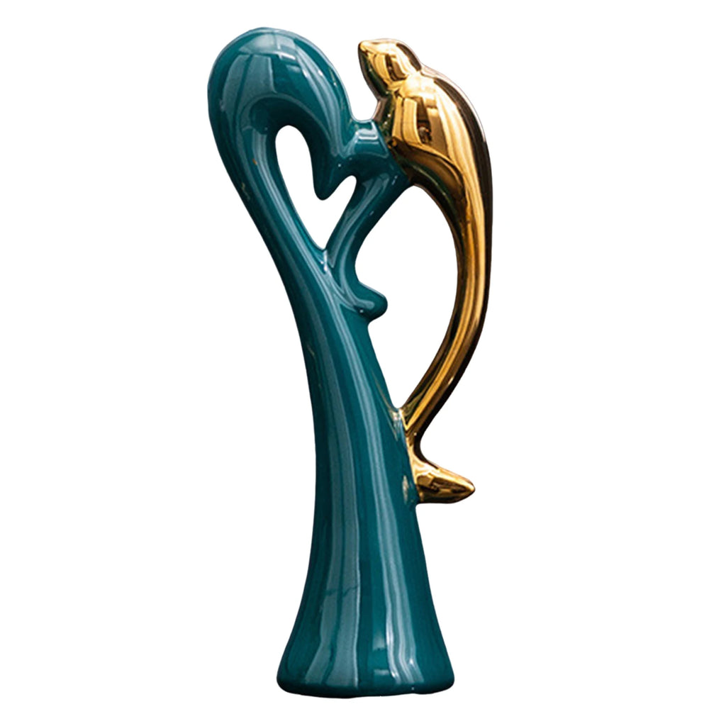 Nordic Lovebirds Ceramic Sculpture