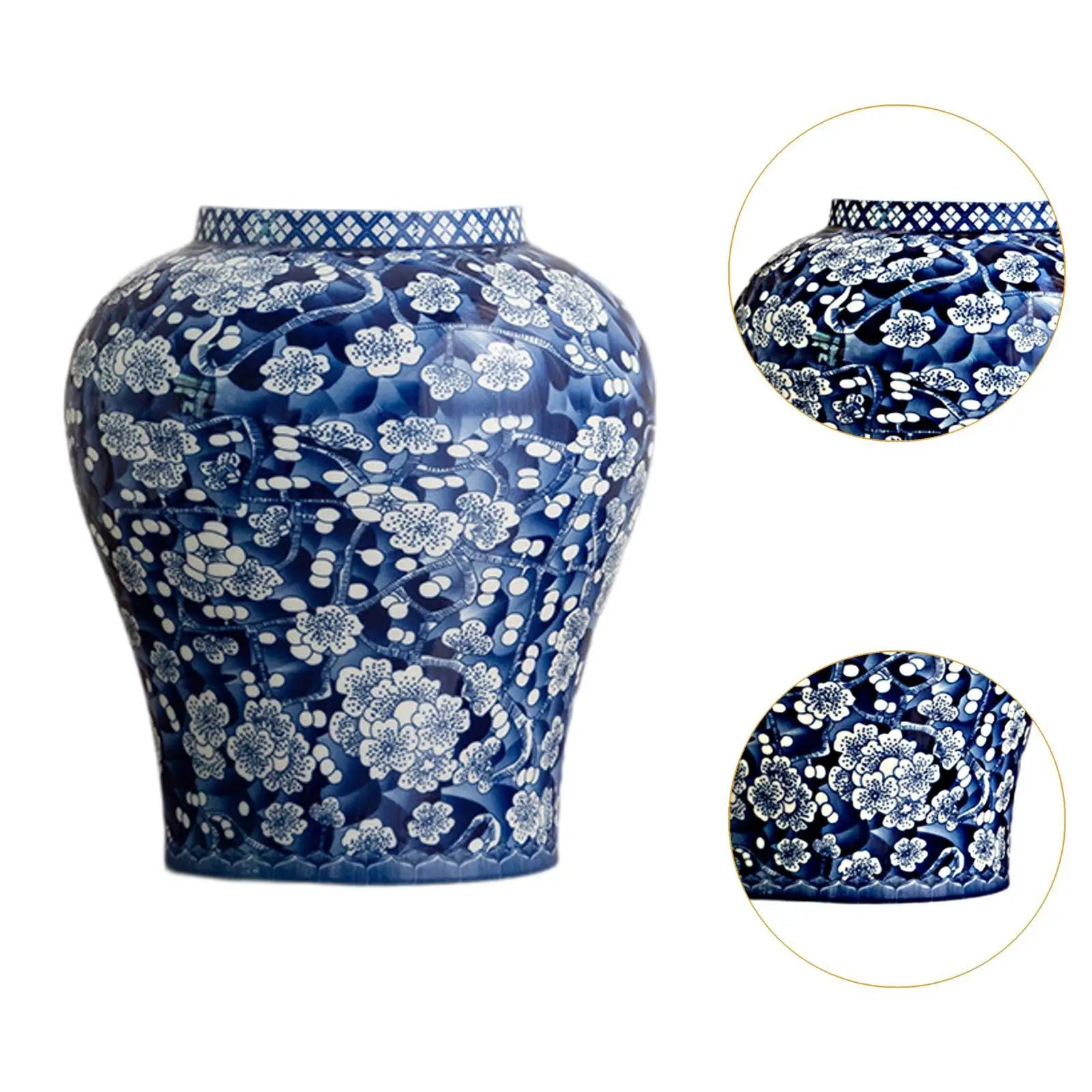 Azure Blossom Porcelain Vase