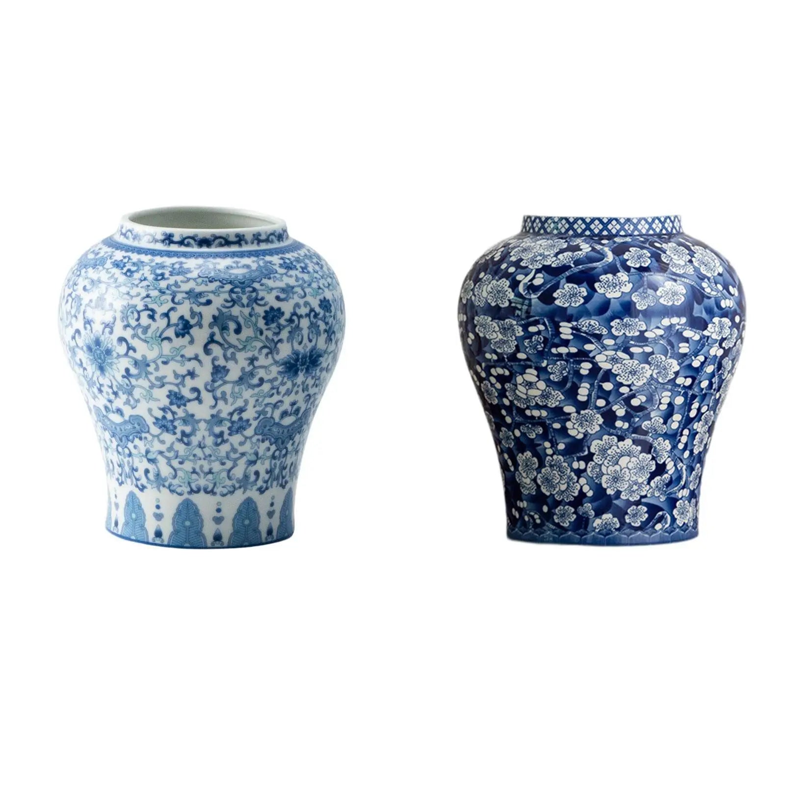 Azure Blossom Porcelain Vase