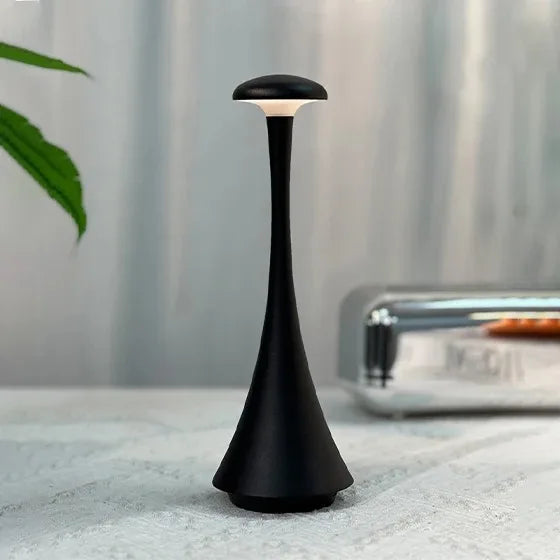 مصباح طاولة الفطر، مصباح ليلي يعمل باللمس لاسلكي قابل لإعادة الشحن عبر USB-C، إضاءة إبداعية للفنادق وغرف النوم والأجواء المنزلية