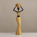Golden Grace African Lady Sculpture