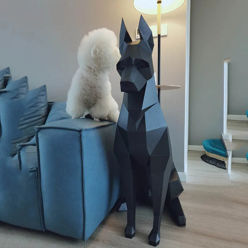 Doberman 3D Animal Sculpture