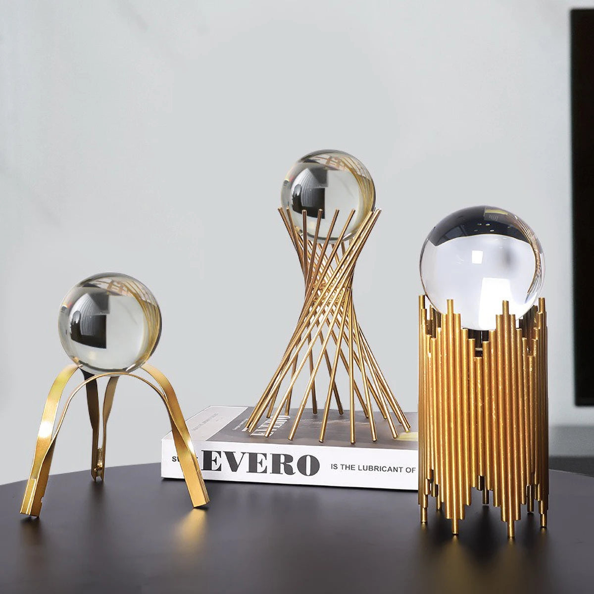 Golden Grace Deer Crystal Sculpture