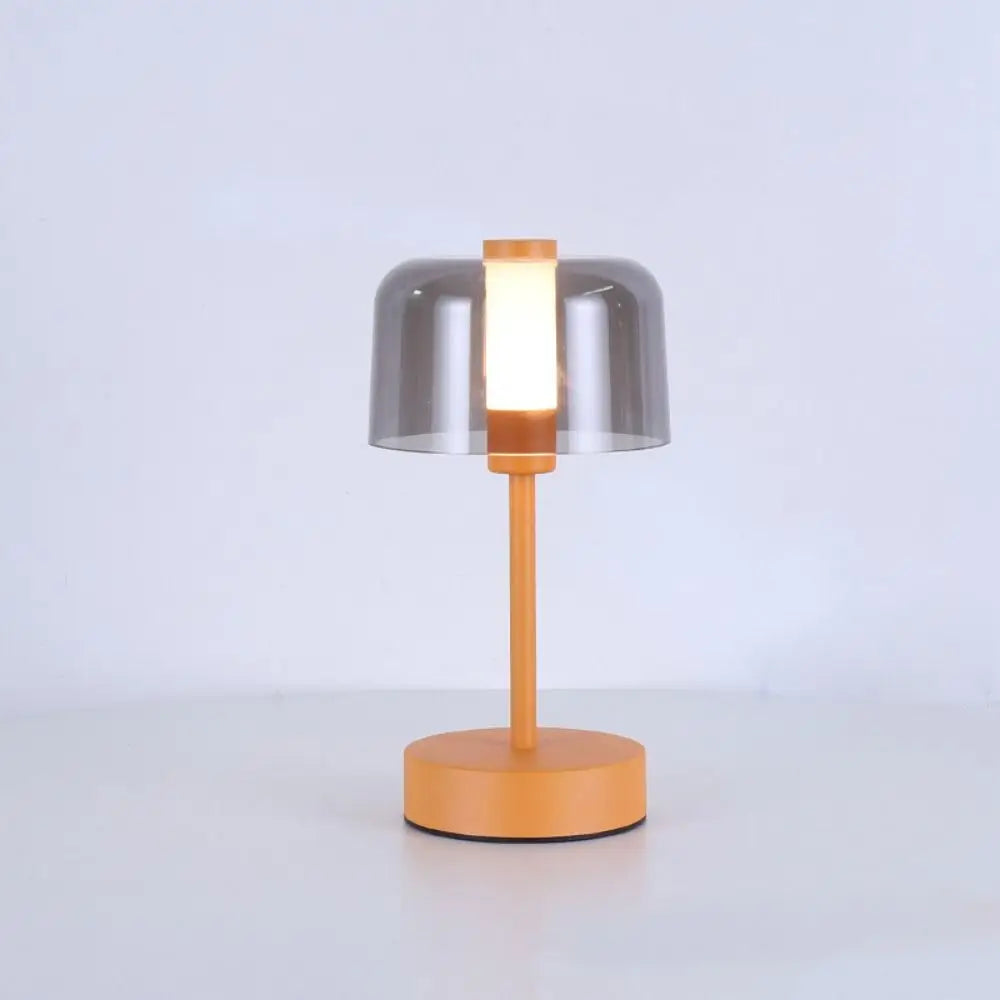 Wireless Metal Retro LED Table Lamp Touch Sensor Dimmable USB Rechargeable Cordless Reading Night Light for Home Bedroom Decor
