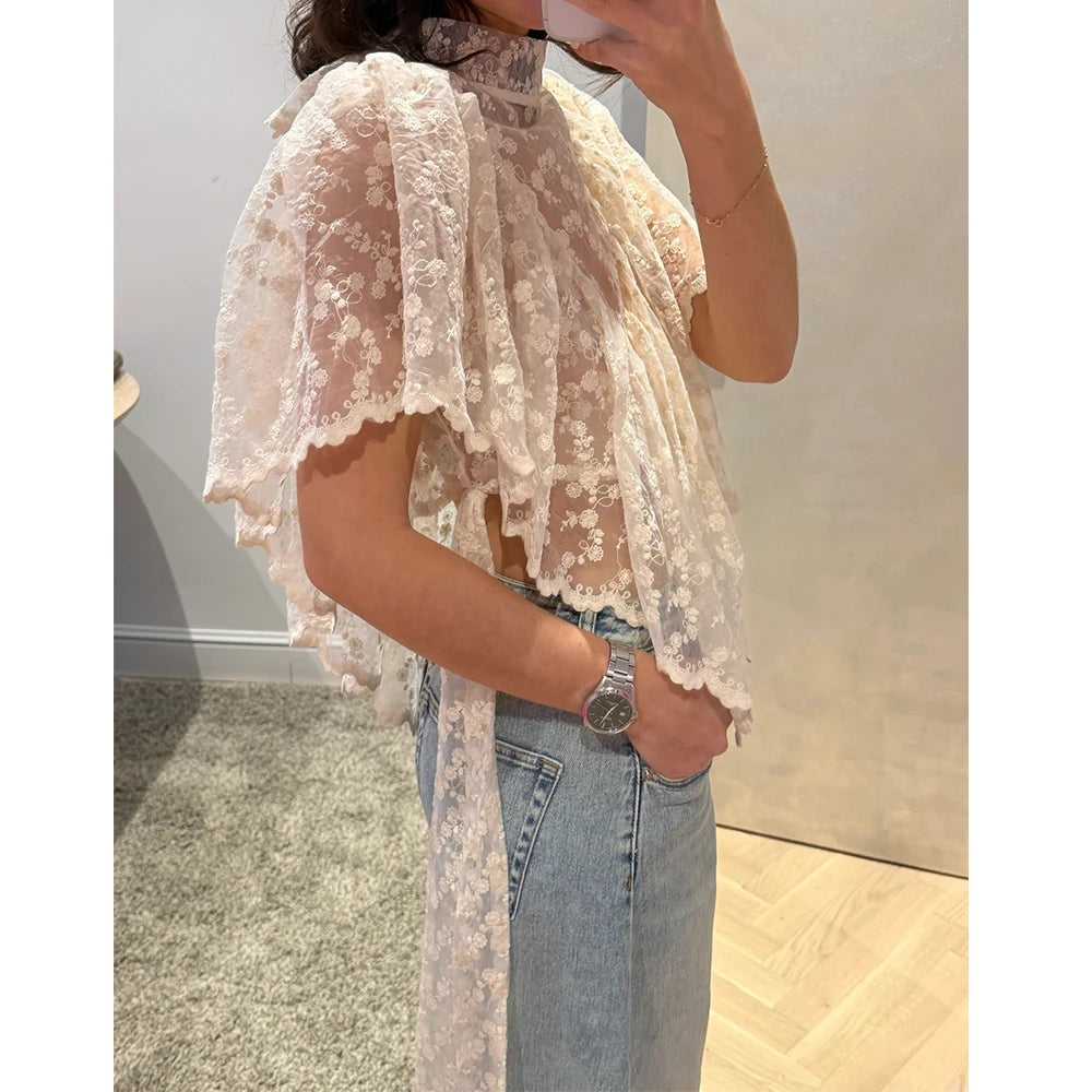 Luna Lace Flutter Top