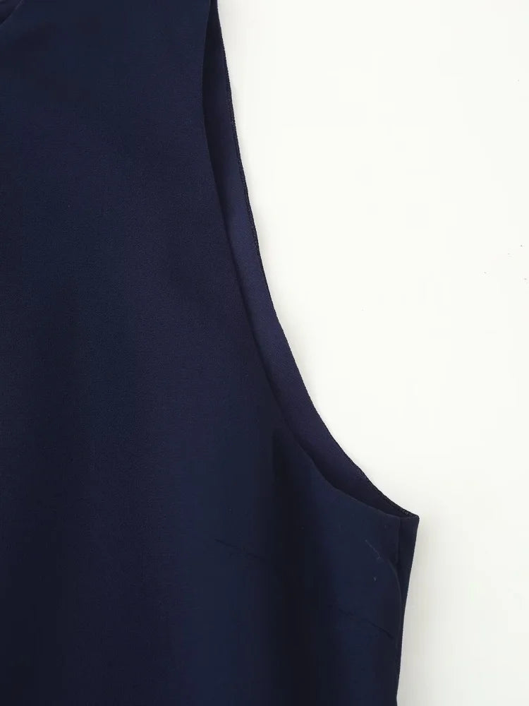 Azure Breeze Backless Maxi Dress